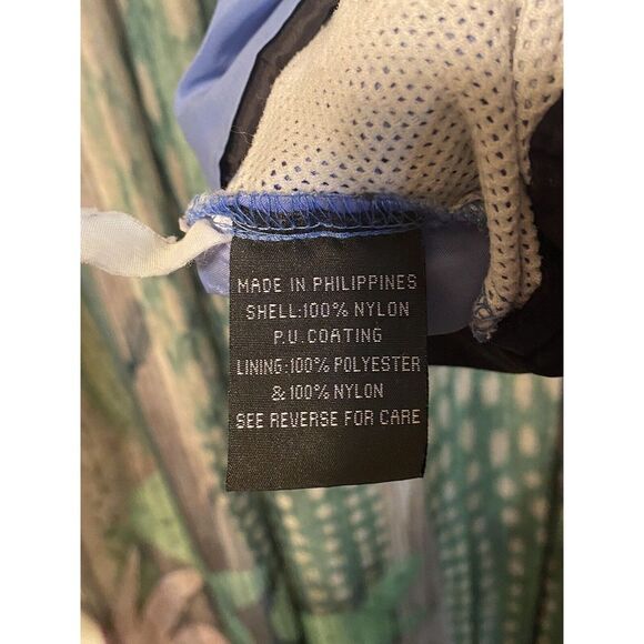 Y2K Starter Adult Sz Med‎ Windbreaker 1/4 Zip Popover Jacket Blue Hooded - Picture 11 of 11